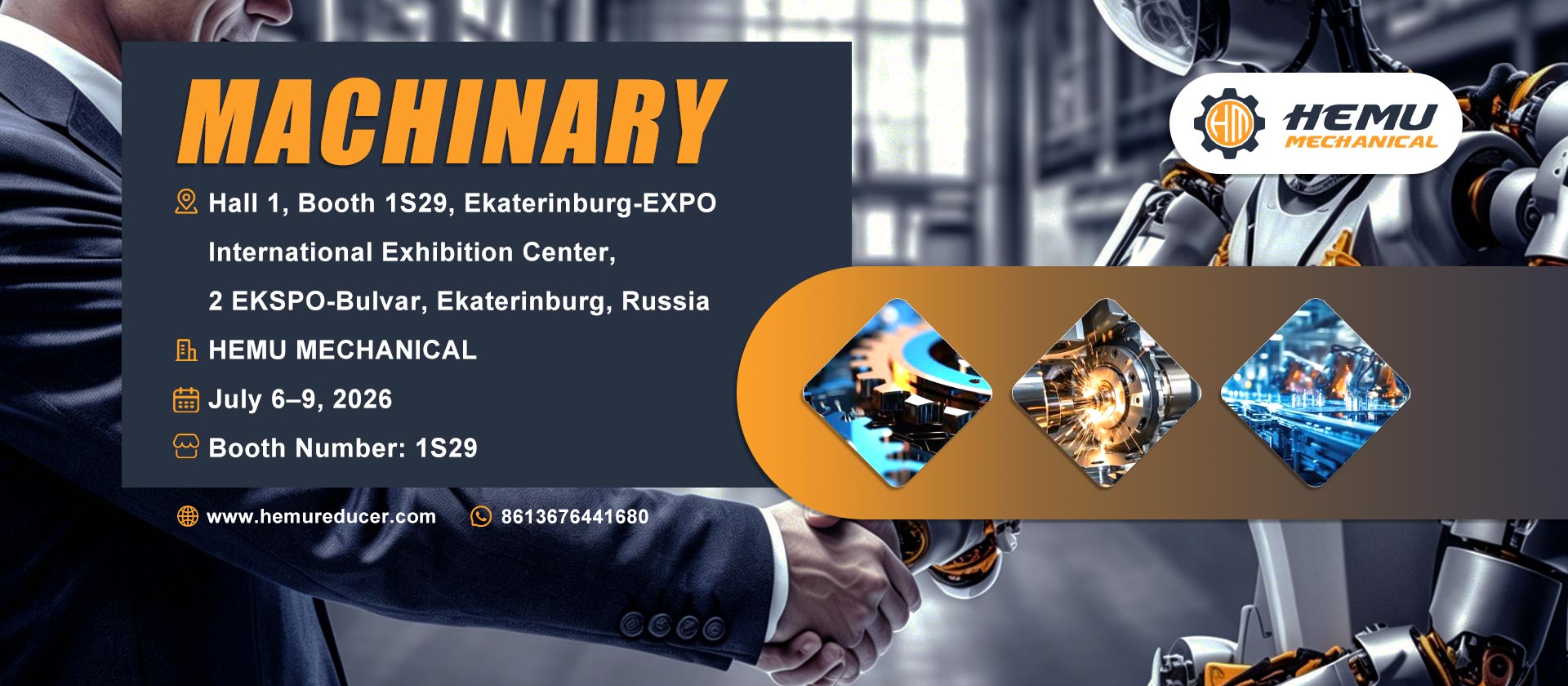 HEMU Mechanical untuk Mempamerkan Penyelesaian Kotak Gear & Gear Motor di INNOPROM 2026 di Rusia